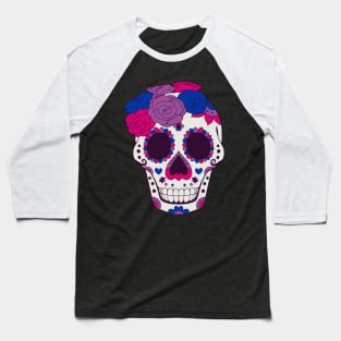 Bisexual Pride - Sugarskull Dia De Los Muertos Baseball T-Shirt